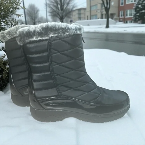 Weatherproof Esther Black Fur Lined Boots Sz 9 Brand New In Box - Picture 4 of 10